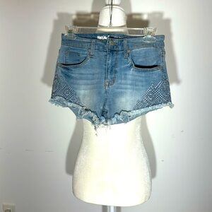Massino Denim High Rise Shorts - 4/27